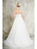 Spaghetti Straps Sweetheart Neck Ivory Lace Tulle Wedding Dress